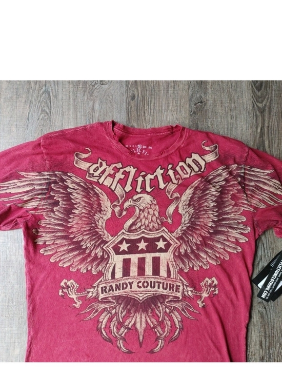 Affliction Other - Vtg Affliction Shirt Mens Extra Large Randy Couture Eagle Grunge Distressed NWT